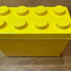 Lego Yellow Brick Storage Case 8 Stud Plastic Bin Box EMPTY 14"x7"x7"